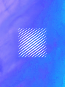 Diagonal Stripe Square on Watercolor Gradient