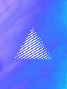 Striped Triangle on a Pastel Gradient